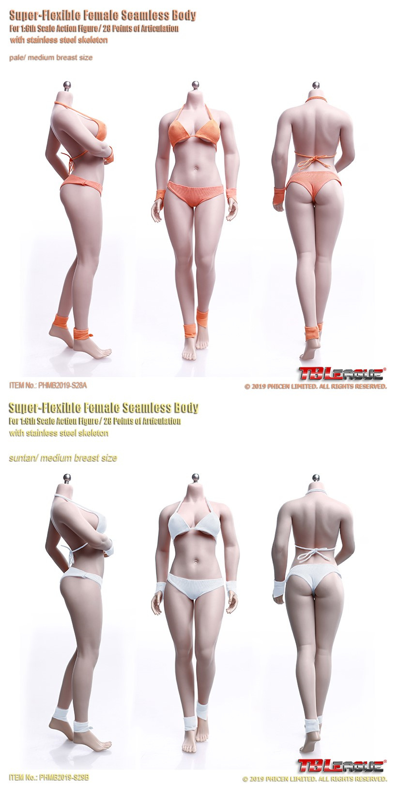 TBLeague - Buxom Women Female Super-Flexible Seamless Body - S28A