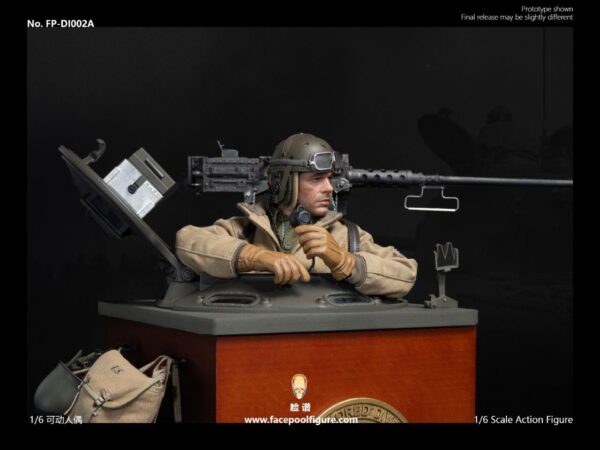 [FP-DI002A] Platform Sherman Tank Command Podium + Browning Machine Gun & Rack Set - Image 10