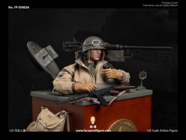[FP-DI002A] Platform Sherman Tank Command Podium + Browning Machine Gun & Rack Set - Image 12