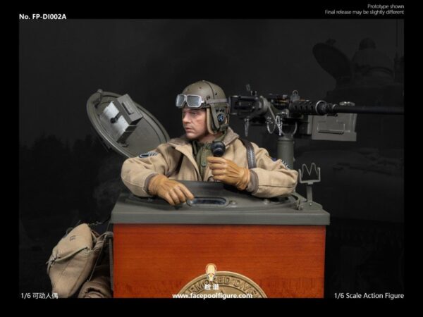 [FP-DI002A] Platform Sherman Tank Command Podium + Browning Machine Gun & Rack Set - Image 5