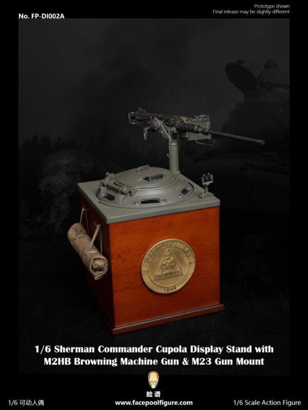 [FP-DI002A] Platform Sherman Tank Command Podium + Browning Machine Gun & Rack Set