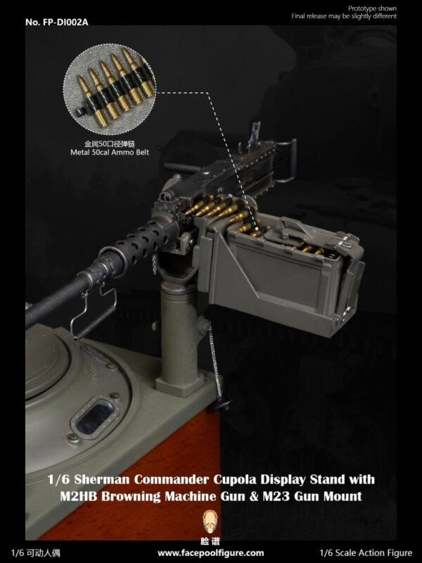 [FP-DI002A] Platform Sherman Tank Command Podium + Browning Machine Gun & Rack Set - Image 8