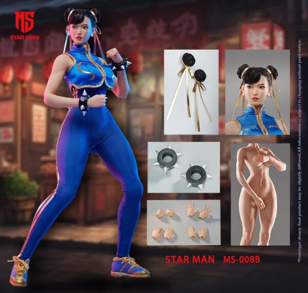[MS-008B] Fighter Li Blue Jumpsuit Version