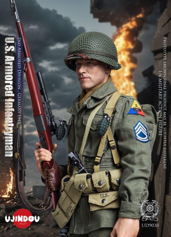 [UD-9038] WWII U.S. Armored Infantryman, Germany 1945 - Image 11