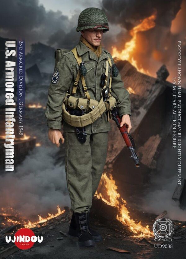 [UD-9038] WWII U.S. Armored Infantryman, Germany 1945 - Image 9