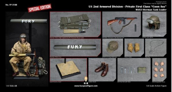 [FP-018B] 2nd Armored Division Private Sherman Tank Loader "Coon Ass" Deluxe