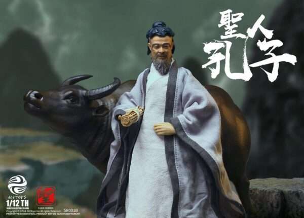 [303T-SR001B] 1/12 CONFUCIUS, THE SAGE TEACHER RIDING A WATER BUFFALO EASTWARD - Image 2