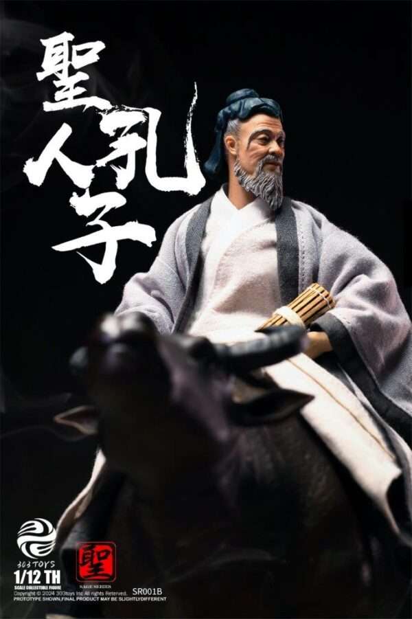 [303T-SR001B] 1/12 CONFUCIUS, THE SAGE TEACHER RIDING A WATER BUFFALO EASTWARD - Image 6