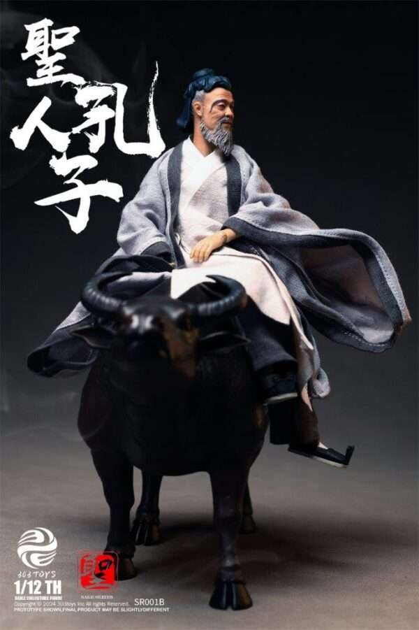 [303T-SR001B] 1/12 CONFUCIUS, THE SAGE TEACHER RIDING A WATER BUFFALO EASTWARD - Image 5
