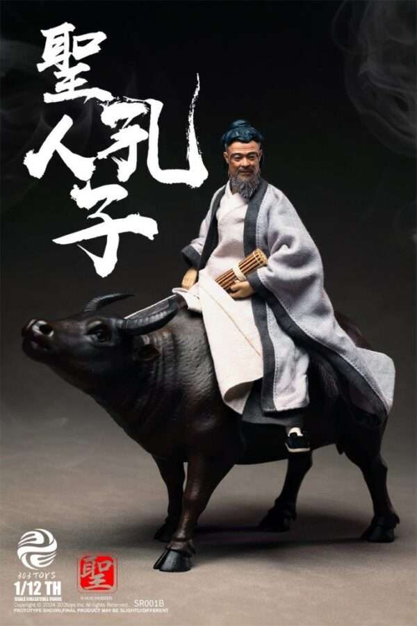 [303T-SR001B] 1/12 CONFUCIUS, THE SAGE TEACHER RIDING A WATER BUFFALO EASTWARD - Image 4