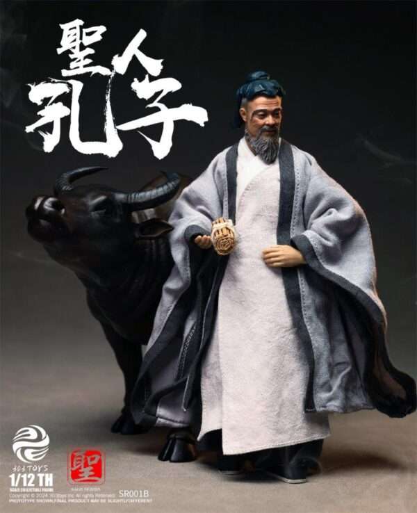 [303T-SR001B] 1/12 CONFUCIUS, THE SAGE TEACHER RIDING A WATER BUFFALO EASTWARD - Image 3
