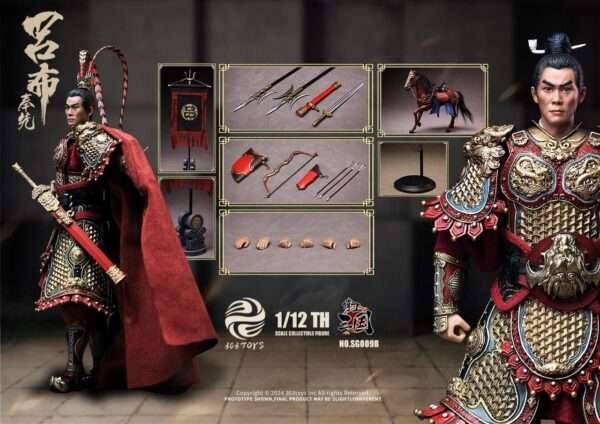 [303T-SG009B] 1/12 LYU BU FENGXIAN, THE FLYING GENERAL (DELUXE FIGURE-HORSE-FLAG)
