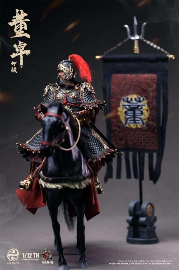 [303T-SG010B] 1/12 DONG ZHUO ZHONGYING, MARQUIS OF MEI (DELUXE FIGURE-HORSE-FLAG) - Image 6