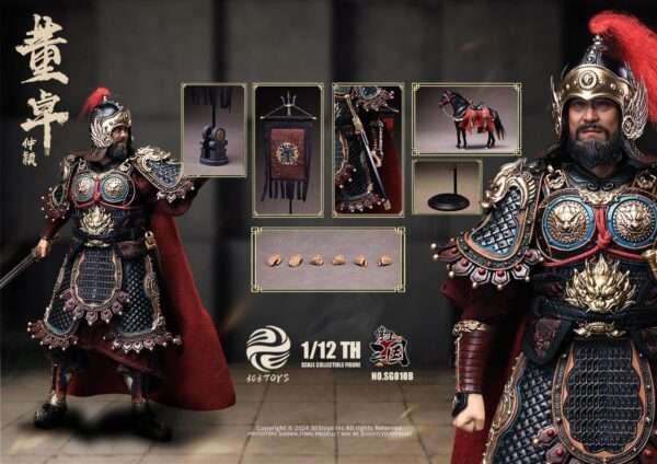 [303T-SG010B] 1/12 DONG ZHUO ZHONGYING, MARQUIS OF MEI (DELUXE FIGURE-HORSE-FLAG)
