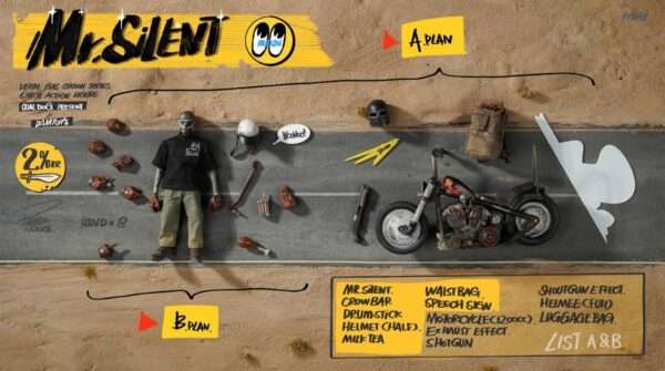[DAM-PES038] 1/12 Mr. Silent Deluxe Edition & Bike