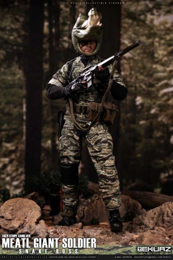 [EKS-010] MEATL GIANT SOLDIER SNAKE BOSS TIGER STRIPE CAMO VER - Image 13