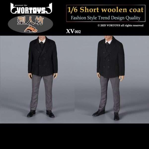 [VOR-XV002] Men's Short Wool Coat Set - Image 4