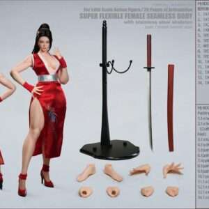 [MJ-BD01H] Fighting Style Female Body with Head, Detachable Feet, Small Bust, White Skin