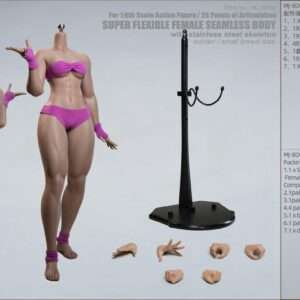 [MJ-BD02] Fighting Style Female Body without Head, Detachable Feet, Small Bust, Tan Skin