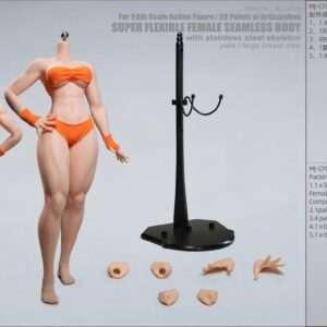 [MJ-CF01] Fighting Style Female Body, Head Not Included, Fixed Feet, Large Bust, White Skin