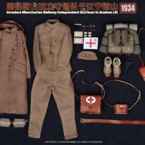 [QOM-1065] Japanese Invaders Manchurian Railway Independent Garrison in Anshan LN 1934