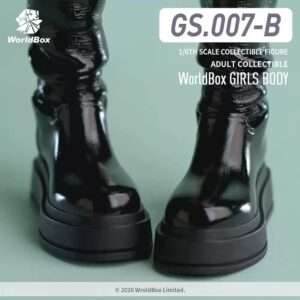 [WB-GS007B] Black Pile Up Boots